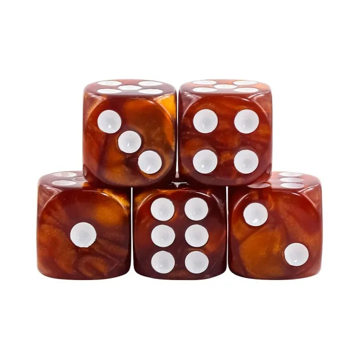 Pack of 5 dices- Brown Pearl