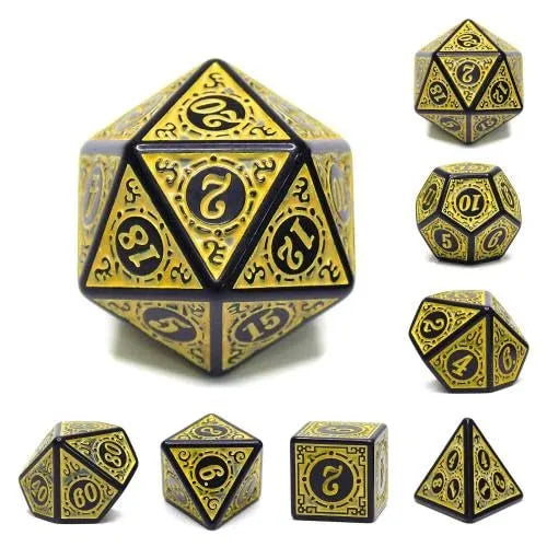 Set of 7 Dice in Box – Magic Flame