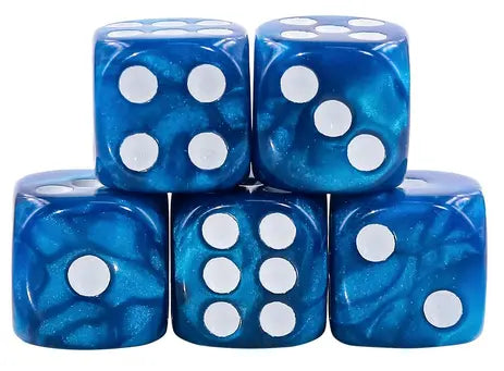 5 dices pack - Blue Pearl