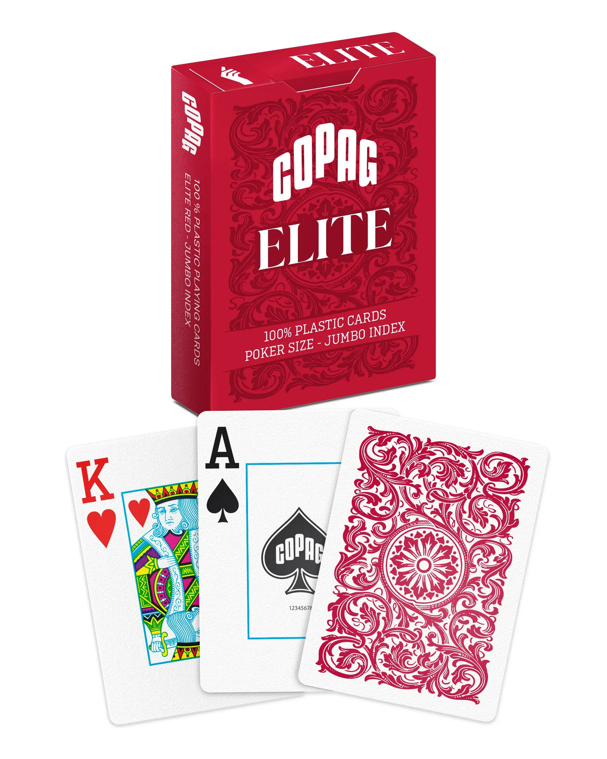 Brain Games LV COPAG 1546 ELITE 100% PLASTIC PLAYING CARDS RED