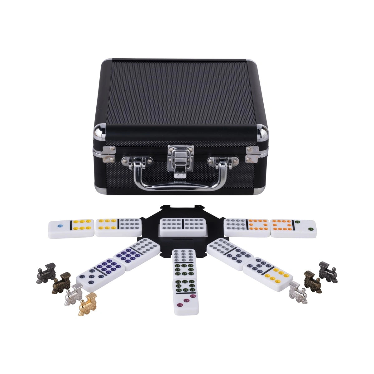 Domino D12 'Mexican Train' BLACK aluminium case