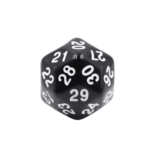 30-Sided Countdown Die – Black