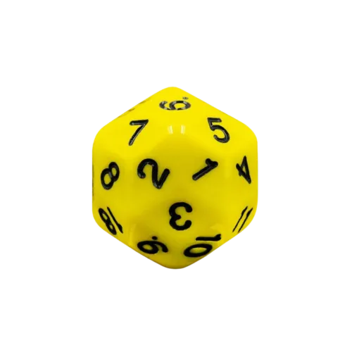 30-Sided Countdown Die – Yellow