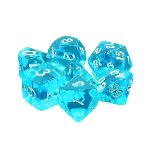 Set of 7 Dice in Box – Azure Gem Dice