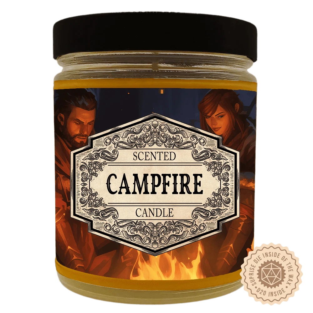 Brain Games LV Scented Candle Campfire with Surprise Dice