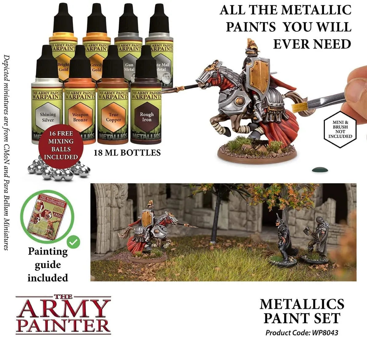 Brain Games LV Krāsošanas piederumi Warpaints Metallic krāsu komplekts