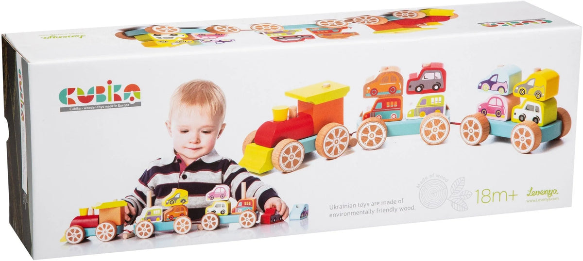 Brain Games LV Wooden toy "Train with a small cars"
