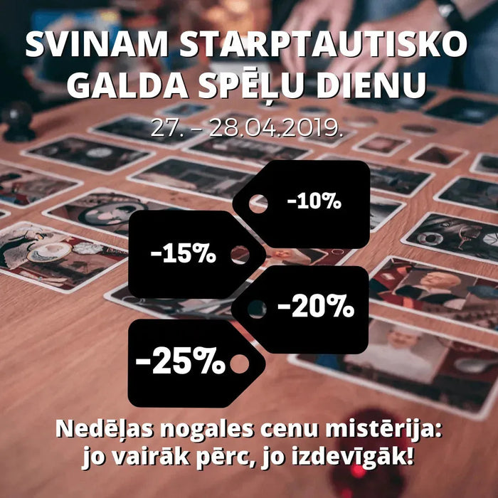 Atzīmēsim starptautisko galda spēļu dienu kopā!-Brain Games LV