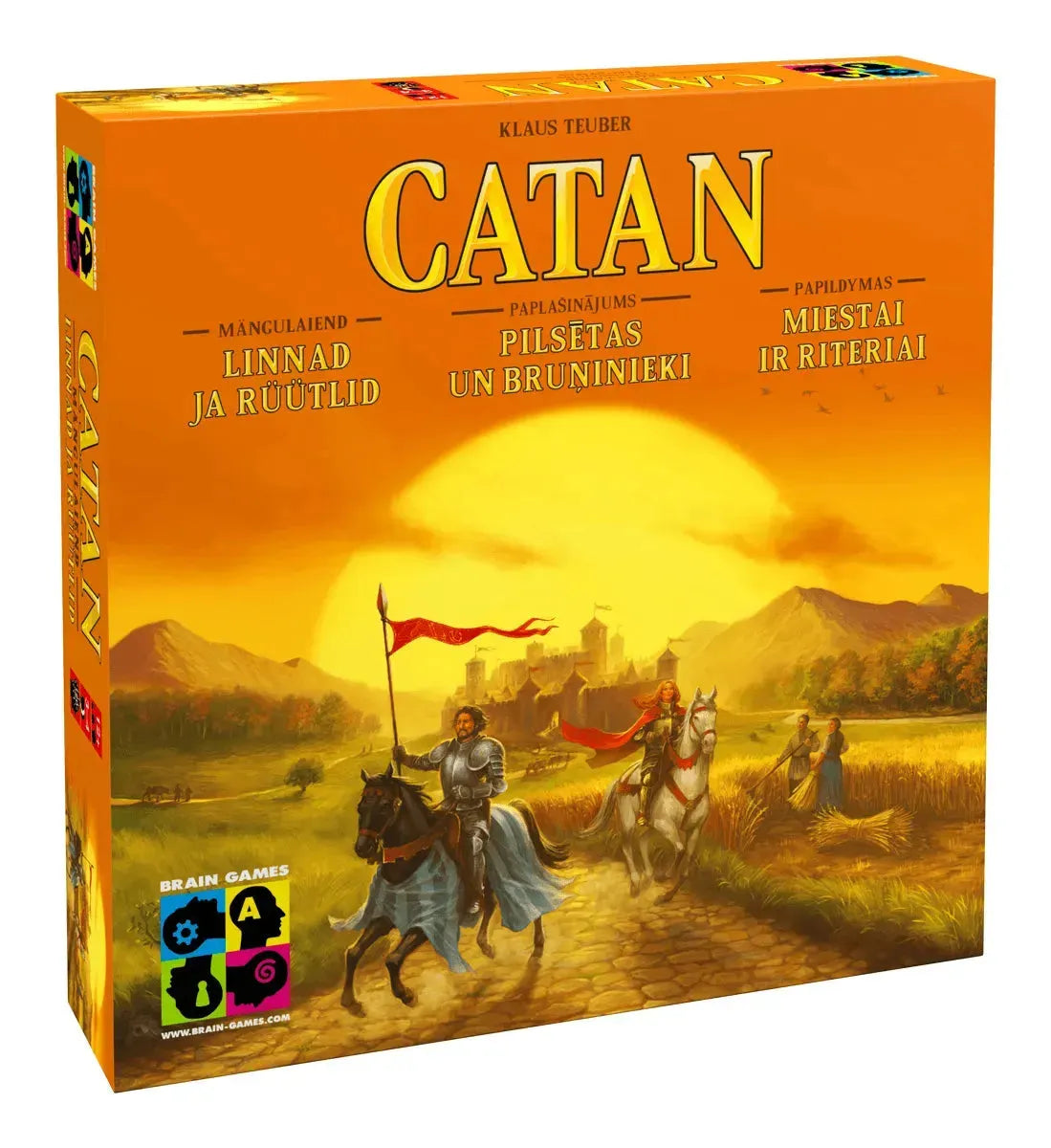 Catan: PIlsētas un bruņinieki paplašinājuma apskats-Brain Games LV
