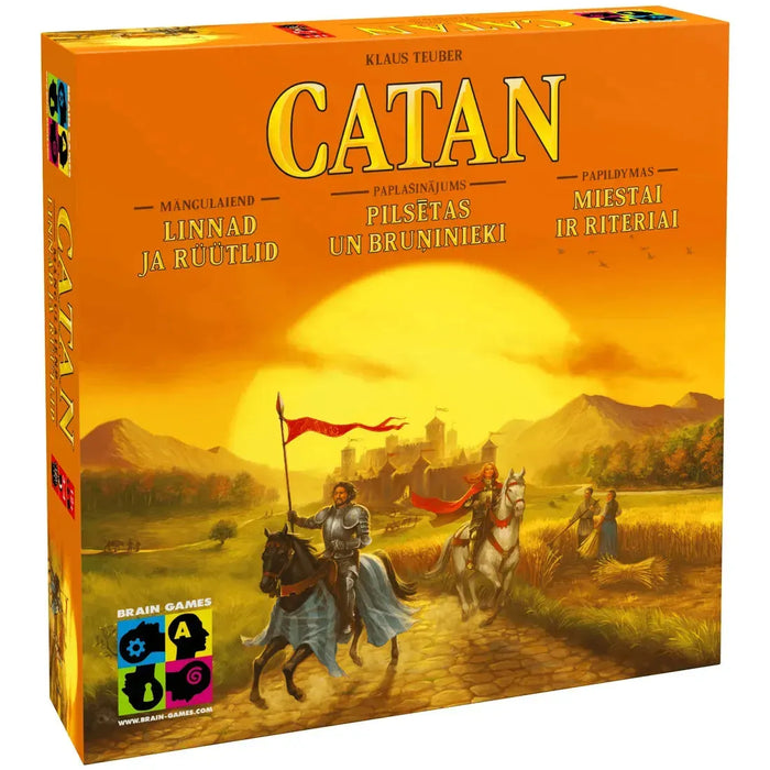 Catan: PIlsētas un bruņinieki paplašinājuma apskats-Brain Games LV