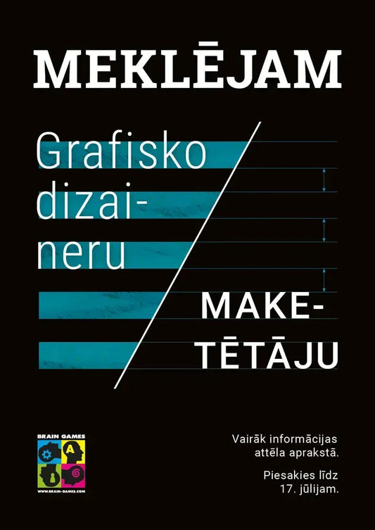Meklējam grafisko dizaineru/maketētāju-Brain Games LV