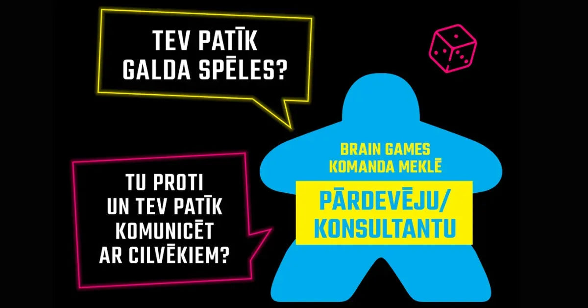 Meklējam veikala darbiniekus-Brain Games LV