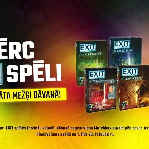 Pērc "EXIT" spēles un saņem dāvanu!-Brain Games LV