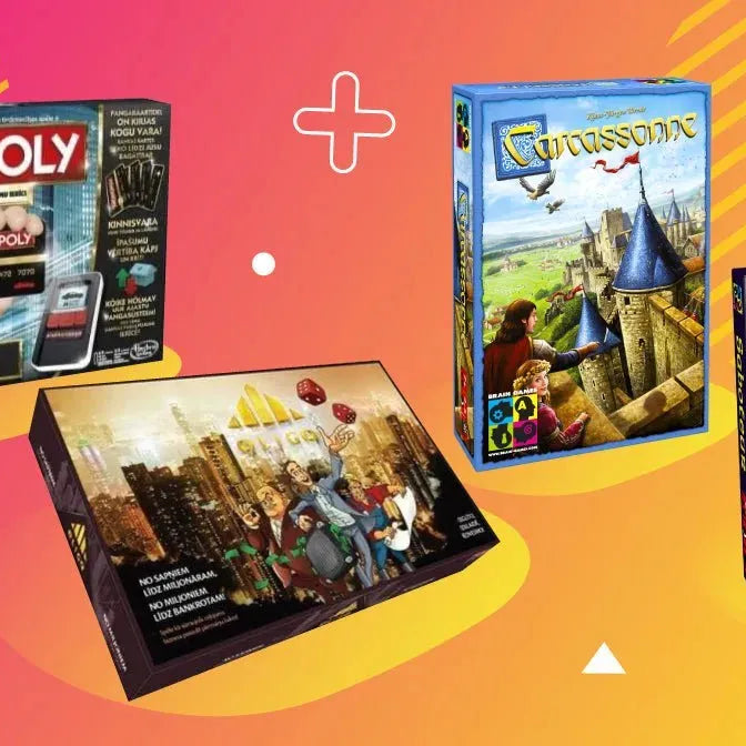 Spēļu papildnoteikumi „asumiņam“: Saboteur, Oligo, Monopols un Carcassonne-Brain Games LV