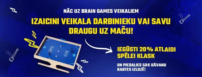 Uzspēlē KLASK un iegūsti atlaidi!-Brain Games LV