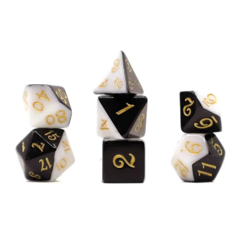 Dice Set Fable: Alice (Black/White) (7)
