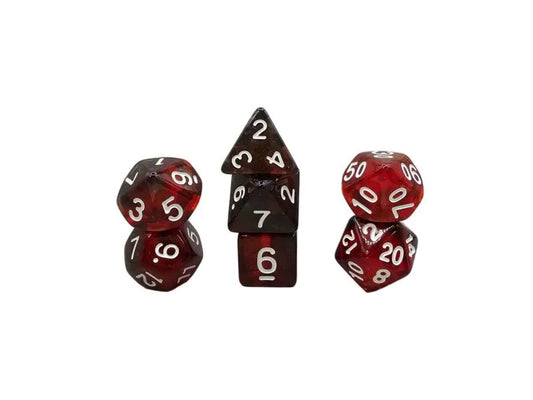 Dice Set Transparent: Lava (7)