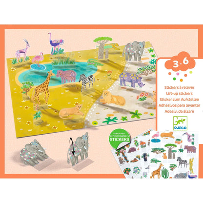 Lift-up stickers - Animals