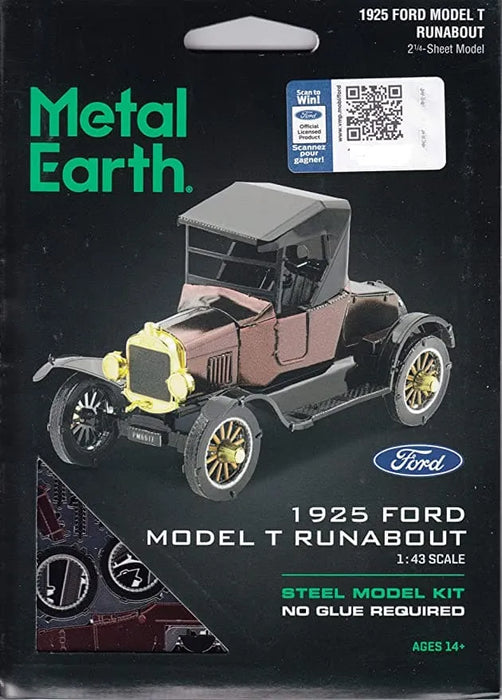 Brain Games LV Mēroga modelis 1925 Ford Model T Runabout, metāla konstruktors