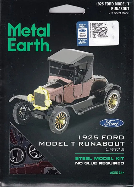 Brain Games LV Mēroga modelis 1925 Ford Model T Runabout, metāla konstruktors