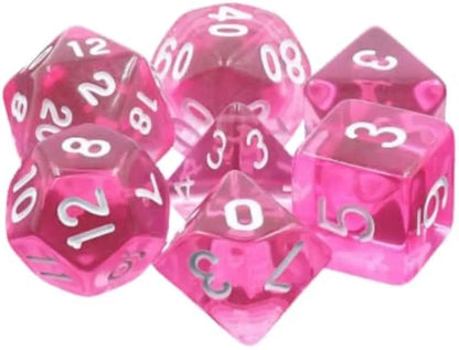 Boxed Set of 7 Dice – Magenta Gem Dice