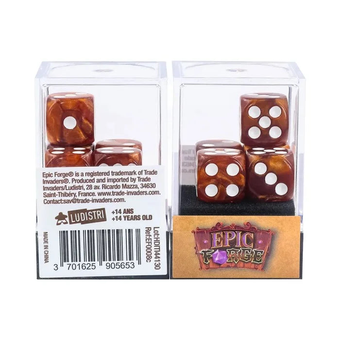 Pack of 5 dices- Brown Pearl