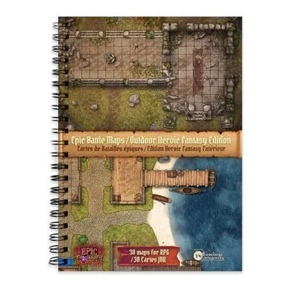 Battlemaps Book: Outdoor Heroic Fantasy Edition (305x420 mm) XL Size -A3- Hardcover