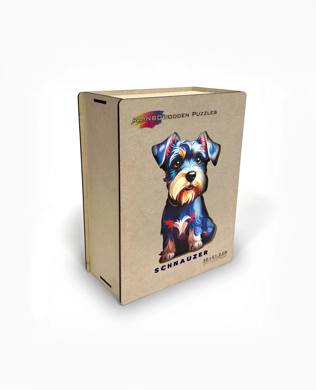 E2D Rainbow Wooden Puzzle SCHNAUZER
