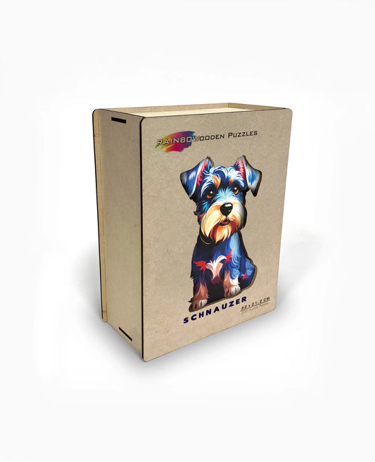 E2D Rainbow Wooden Puzzle SCHNAUZER