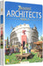 7 Wonders Architects Medals paplašinājuma kastes vāks ar ilustrētu antīkās celtniecības ainu un zilu debess fonu.