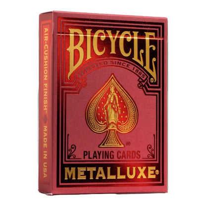 BICYCLE METALLUXE RED STANDARD INDEX PLAYING CARDS