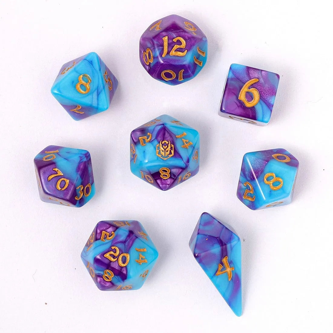 Brain Games LV 8 Piece RPG Dice Set Banshees Wail
