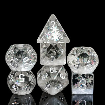Set of 7 Resin Dice – Insert Range – Boxed – Winter