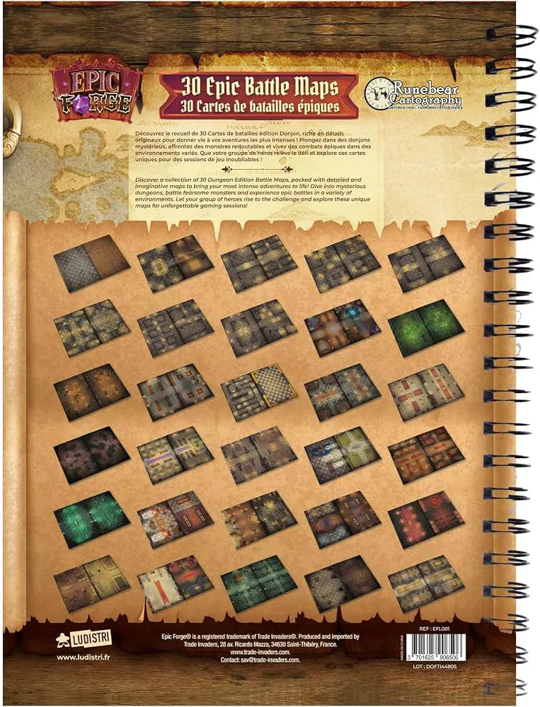 Battlemaps Book: Outdoor Heroic Fantasy Edition (305x420 mm) XL Size -A3- Hardcover