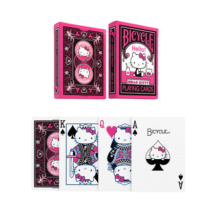 BICYCLE HELLO KITTY BLACK PINK PLAYING CARDS