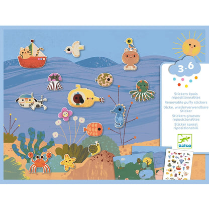 Removable Puffy Stickers - Summertime