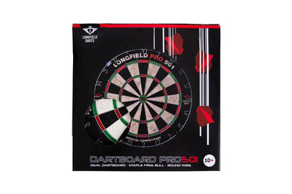 Dartboard Pro 501, Chin sisal, staple-free bull, round wire / PU 4
