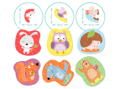 Puzzle 2-3-4 Elements Forest animals