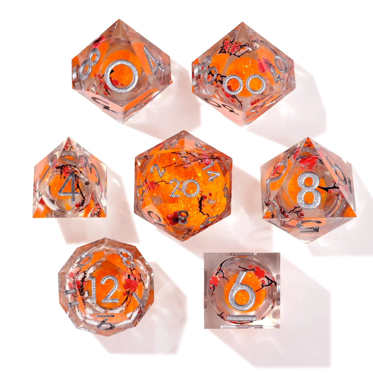 7 pc Resin Dice Insert Series - in Box - Autumn