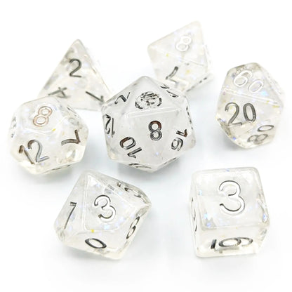Set of 7 Resin Dice – Insert Range – Boxed – Winter
