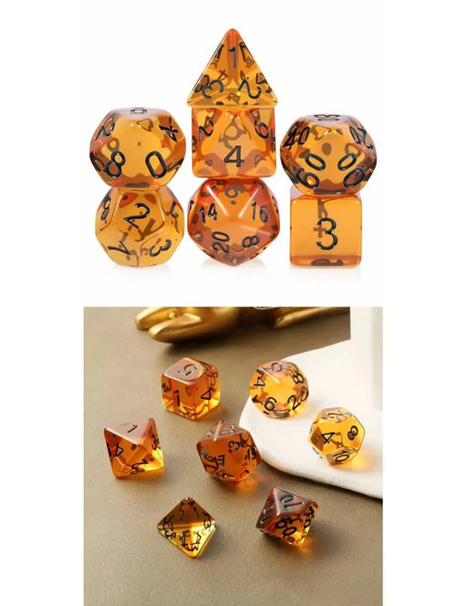 Brain Games LV Acrylic Dice Set (7) Honey