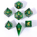 Always Watching Dragons Eye Sharp Edge Resin Dice Set Green (7)