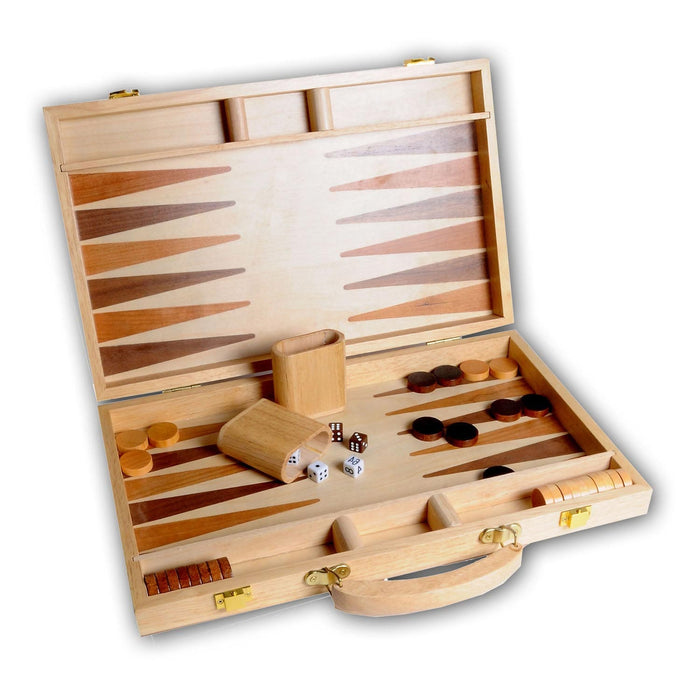 Brain Games LV Backgammon 15, wood inlaid