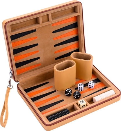 Brain Games LV Backgammon 9'', bēšs/oranžs/melns