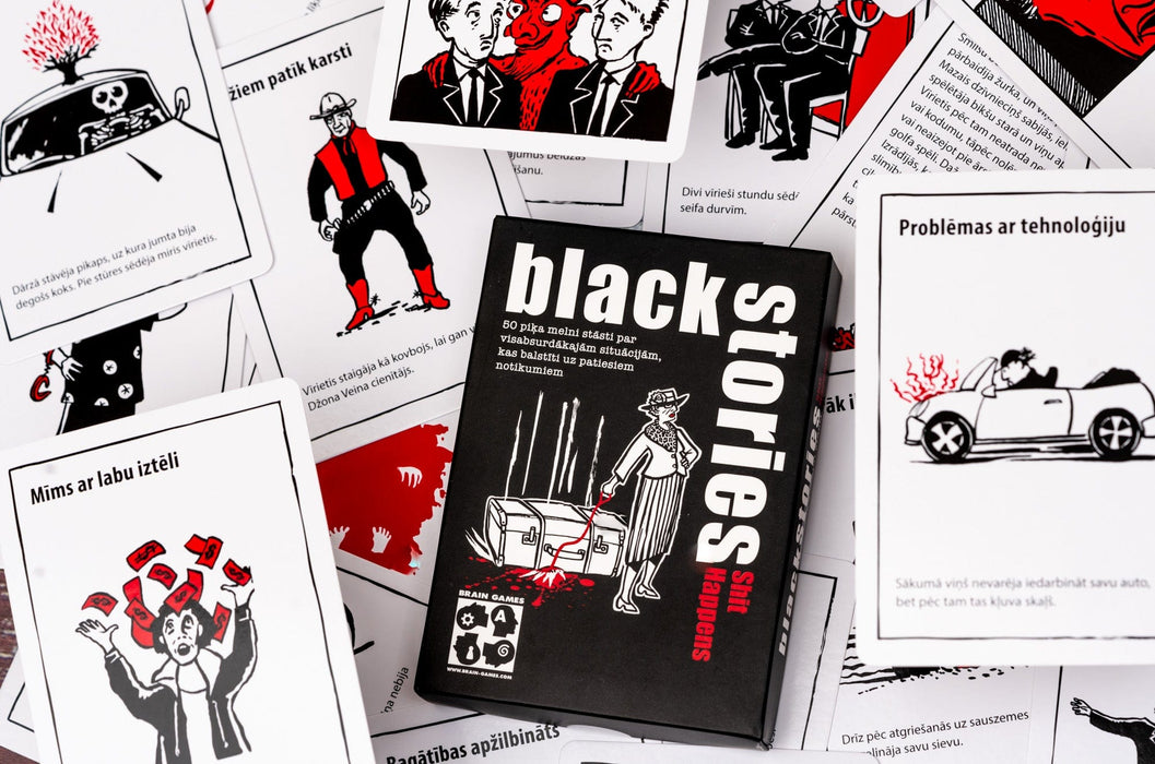 Brain Games galda spēles Black Stories Shit Happens