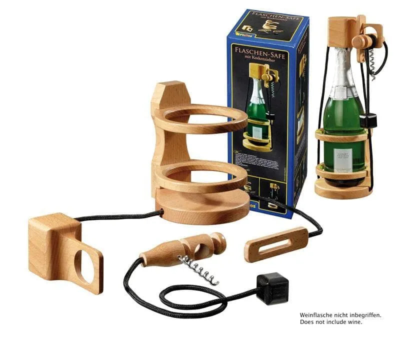Brain Games LV Prāta mežģi Bottle Safe with Corkscrew