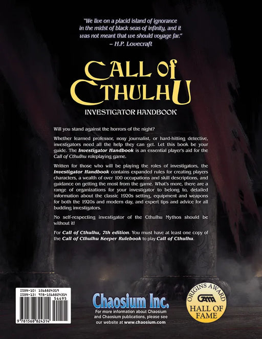 n/a galda spēles Call of Cthulhu RPG Investigator Handbook