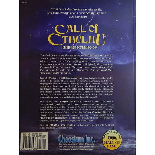 n/a galda spēles Call of Cthulhu RPG Keeper Rulebook 7th Ed.