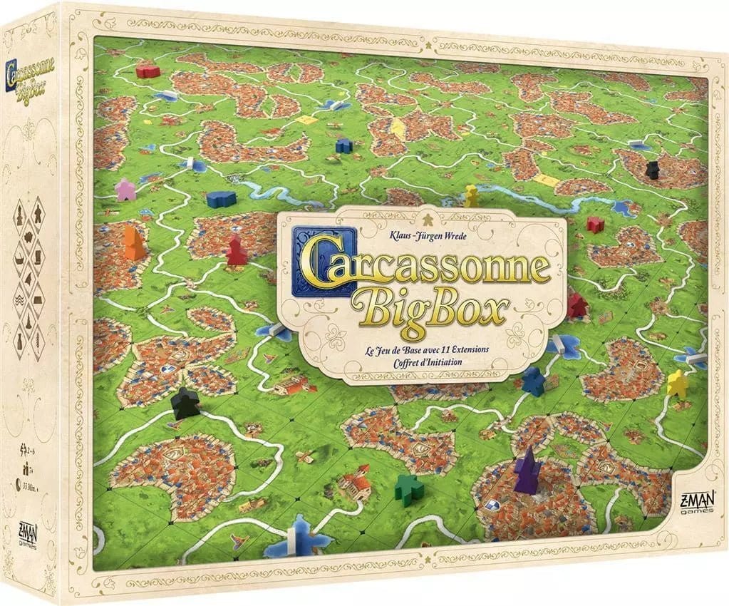 Brain Games LV galda spēles Carcassonne Big Box 2021 ENG