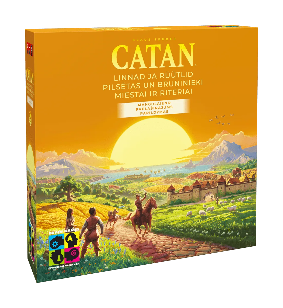 Brain Games galda spēles Catan: Pilsētas un bruņinieki (2025, paplašinājums)